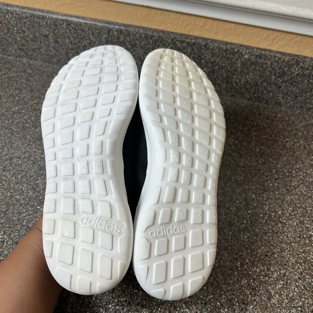 adidas Women's 10 Black Knit Mesh Slip On Sneaker Shoes Cloudfoam Comfort Casual